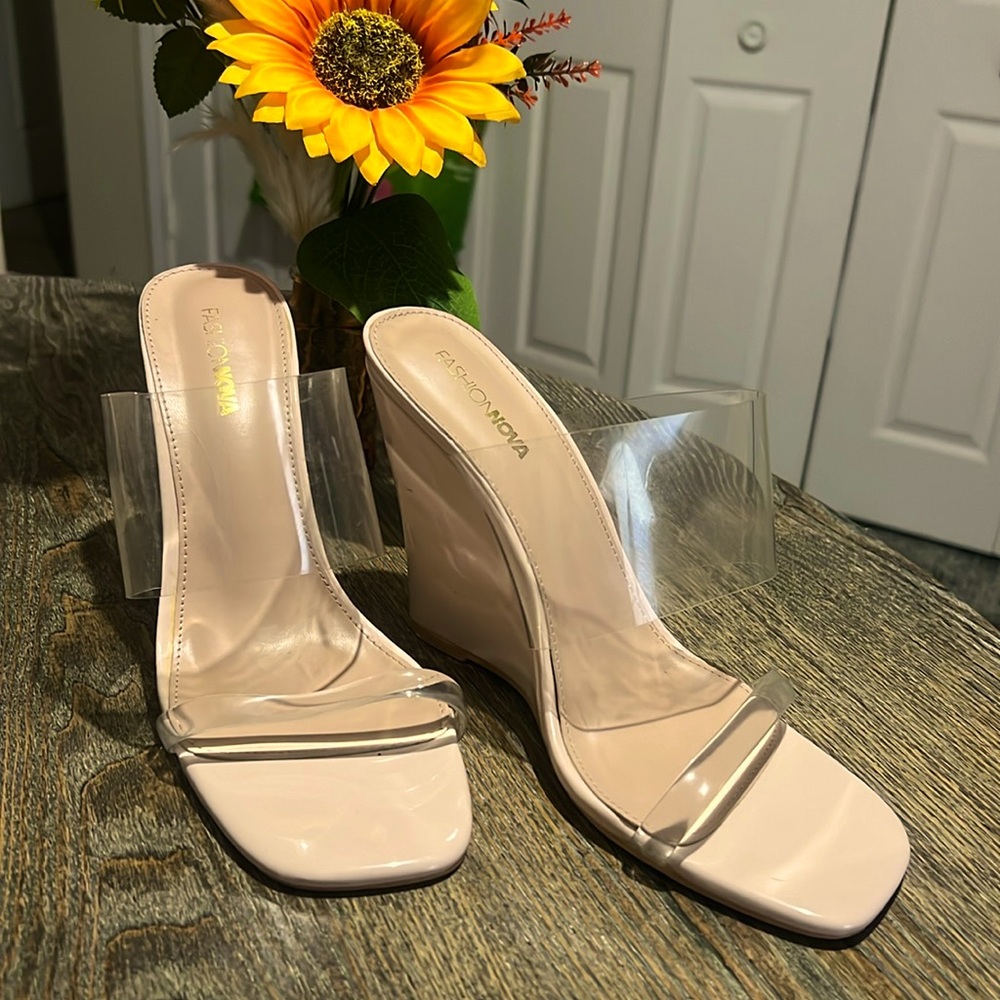 Fashion Nova Clear wedge